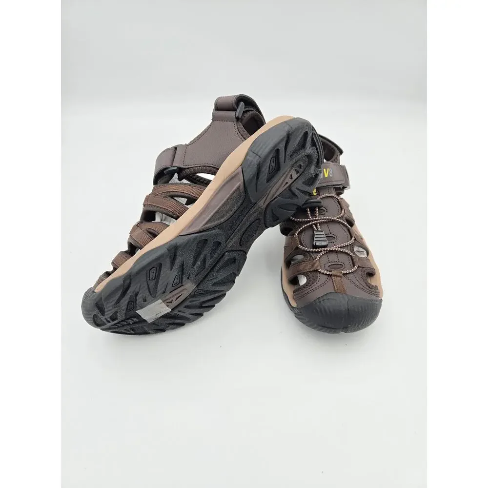 NORTIV 8 Men’s Closed Toe Hiking Sandals Brown Size 9 New In Box